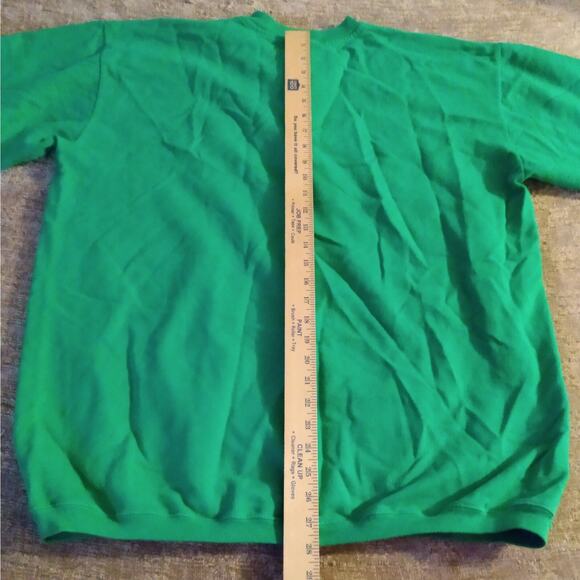 VTG SK Collectables 3 Button Sweatshirt Mens Large Oversized Green St Patrick's - Picture 7 of 10
